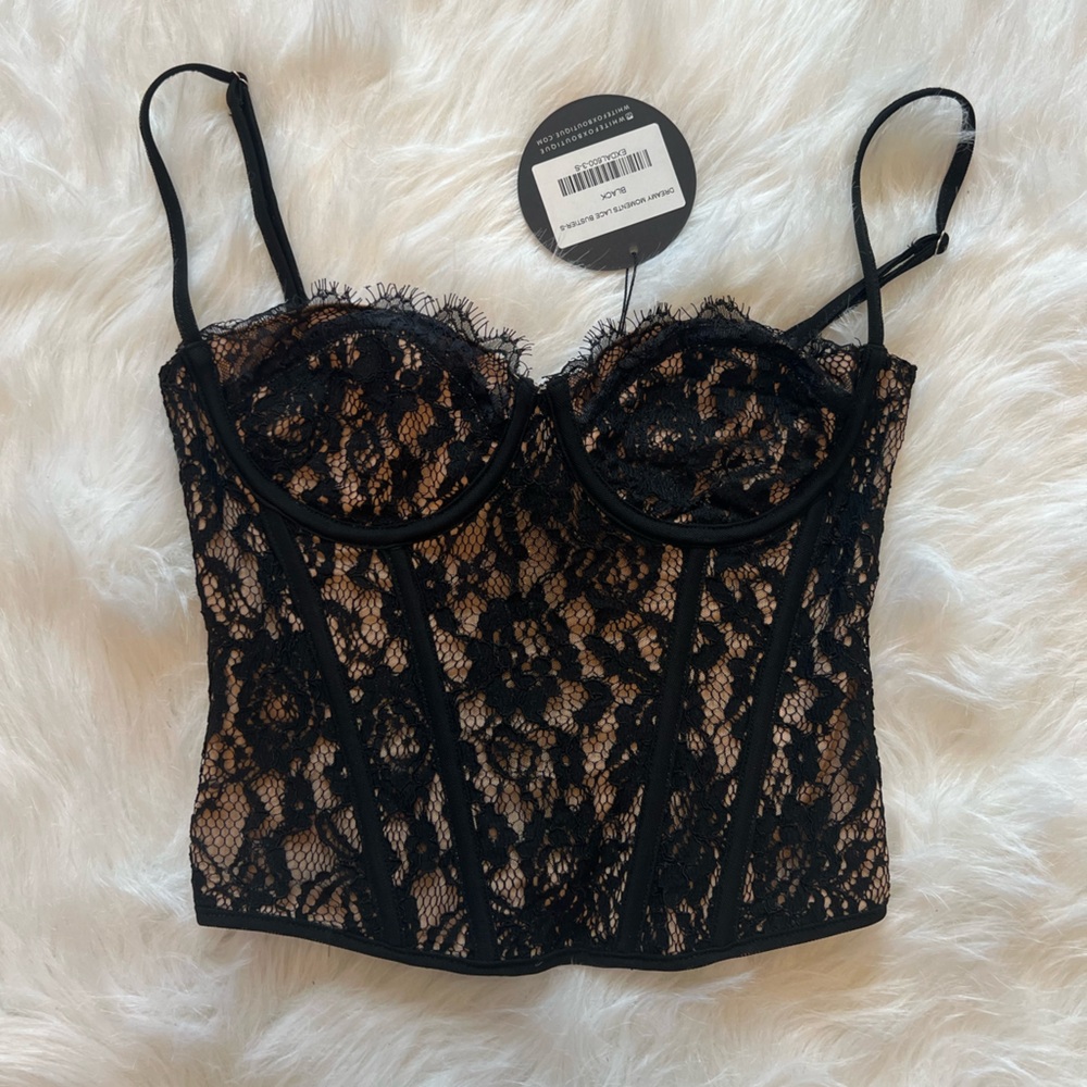 White Fox Dreamy Moments Lace Bustier